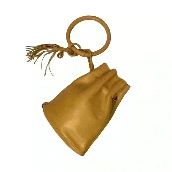 Paloma Picasso Handbags - Paloma Picasso Leather Bracelet Bag  Mini Bucket Drawstring Purse